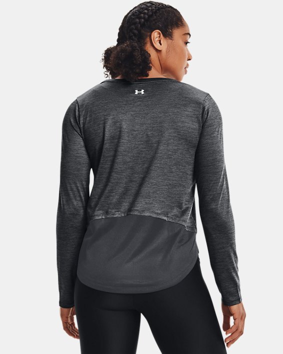 Women's UA Tech™ Vent Long Sleeve in Black image number 1
